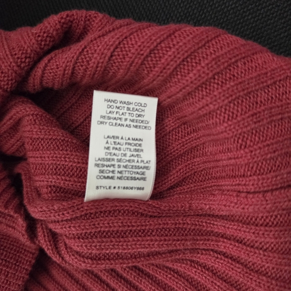 La Vie Rebecca Taylor Cotton Cozy Pullover Sweater In Carmine - Picture 5 of 8